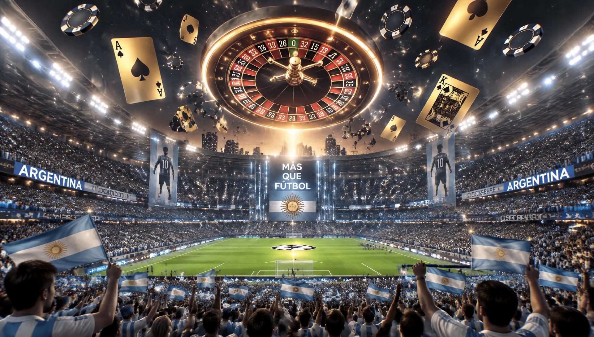 Estadio argentino con elementos de casino online